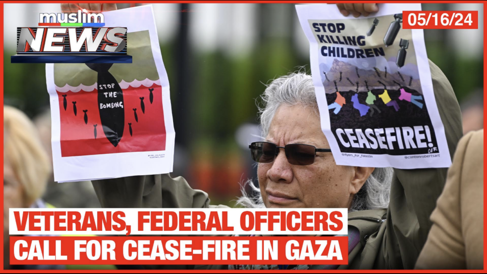 Veterans, Federal Officers Call For Cease-Fire In Gaza | Muslim News | May 16, 2024