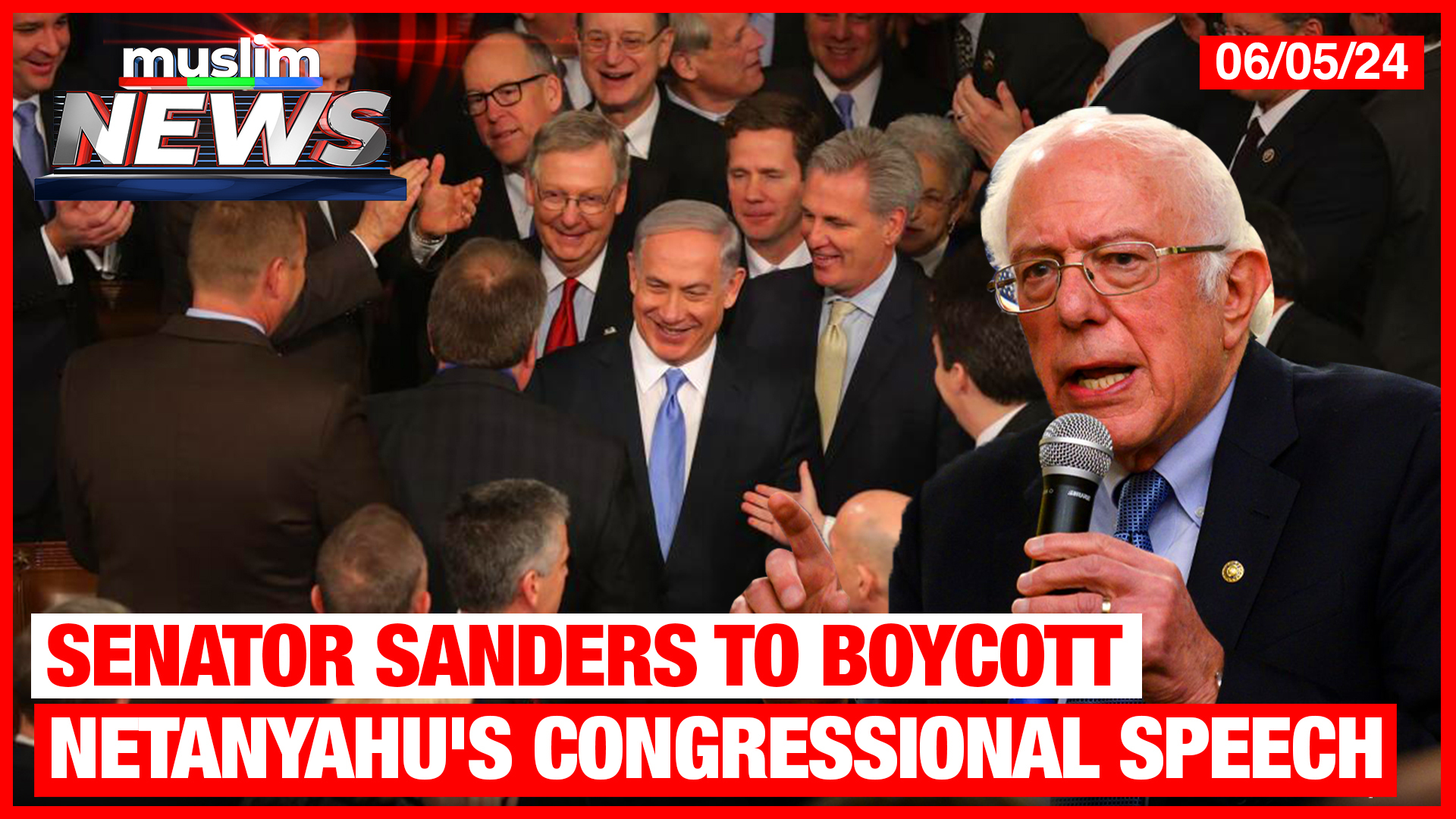 Senator Sanders To Boycott Netanyahu's Congressional Speech | Muslim News | Jun 5, 2024