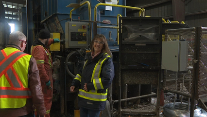 A mother of two manages large Vancouver Island recycling facilities by treating her staff like family
